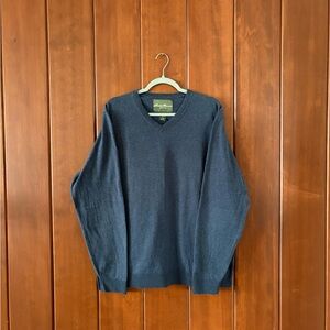 Brooks Brothers Navy cotton and cashmere Sweater